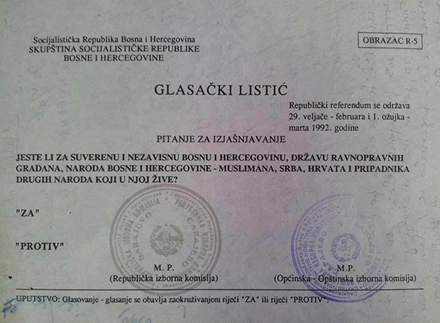 Референдум, први злочини и почетак рата у Сарајеву